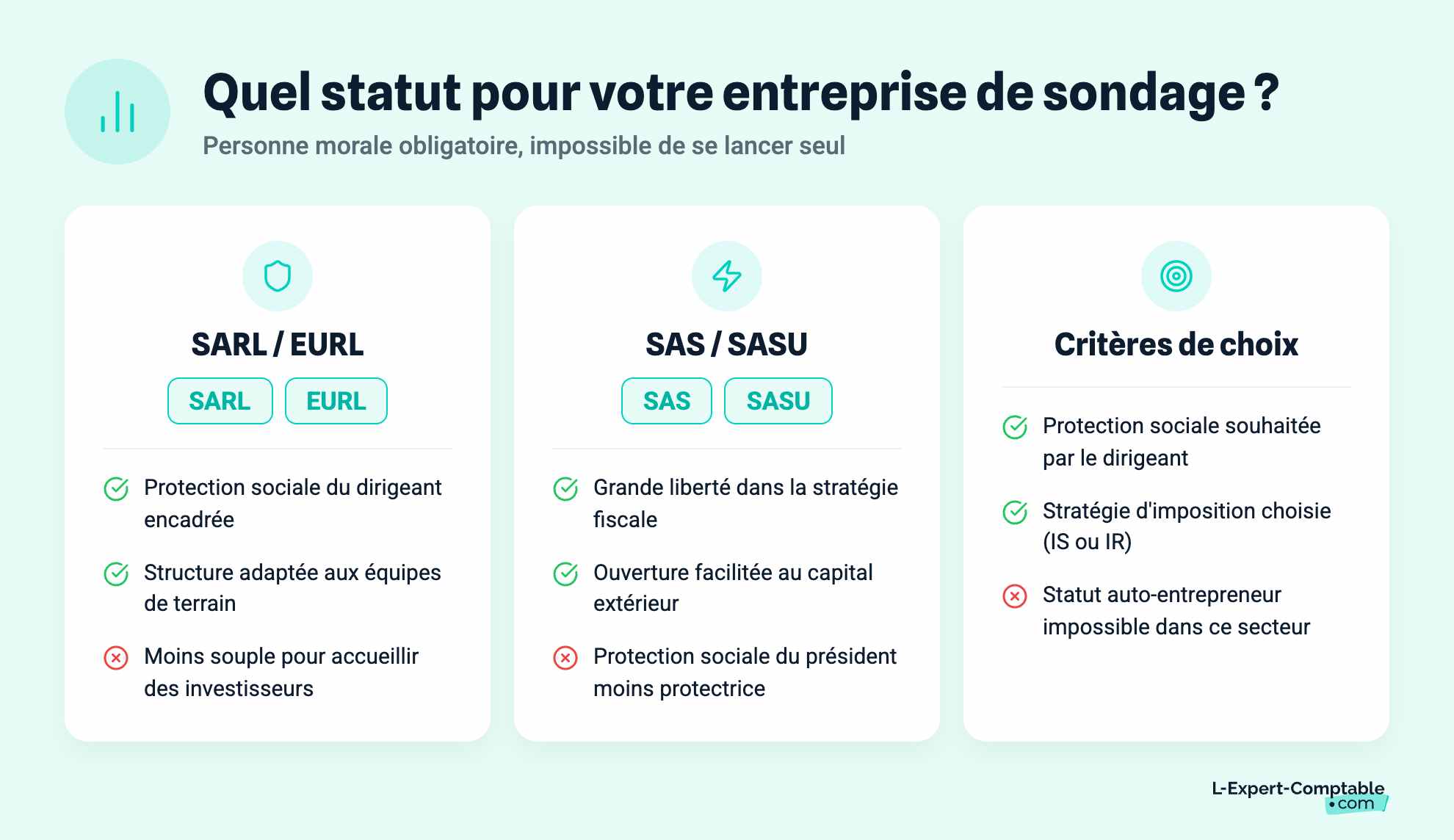 Quel statut pour votre entreprise de sondage ?